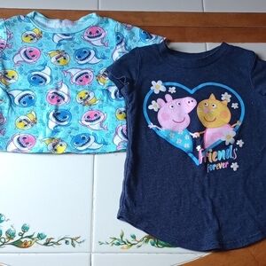 Baby Shark, Peppa Pig Characters Shirts